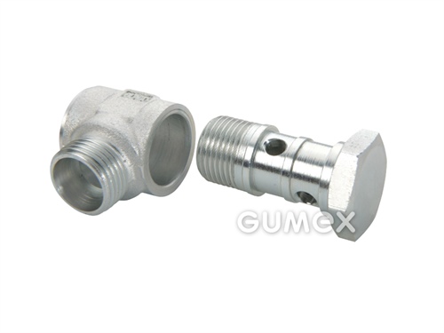 Öse mit Hohlschraube, Außengewinde G 1/2", Außengewinde M20x1,5, schwere Reihe, 